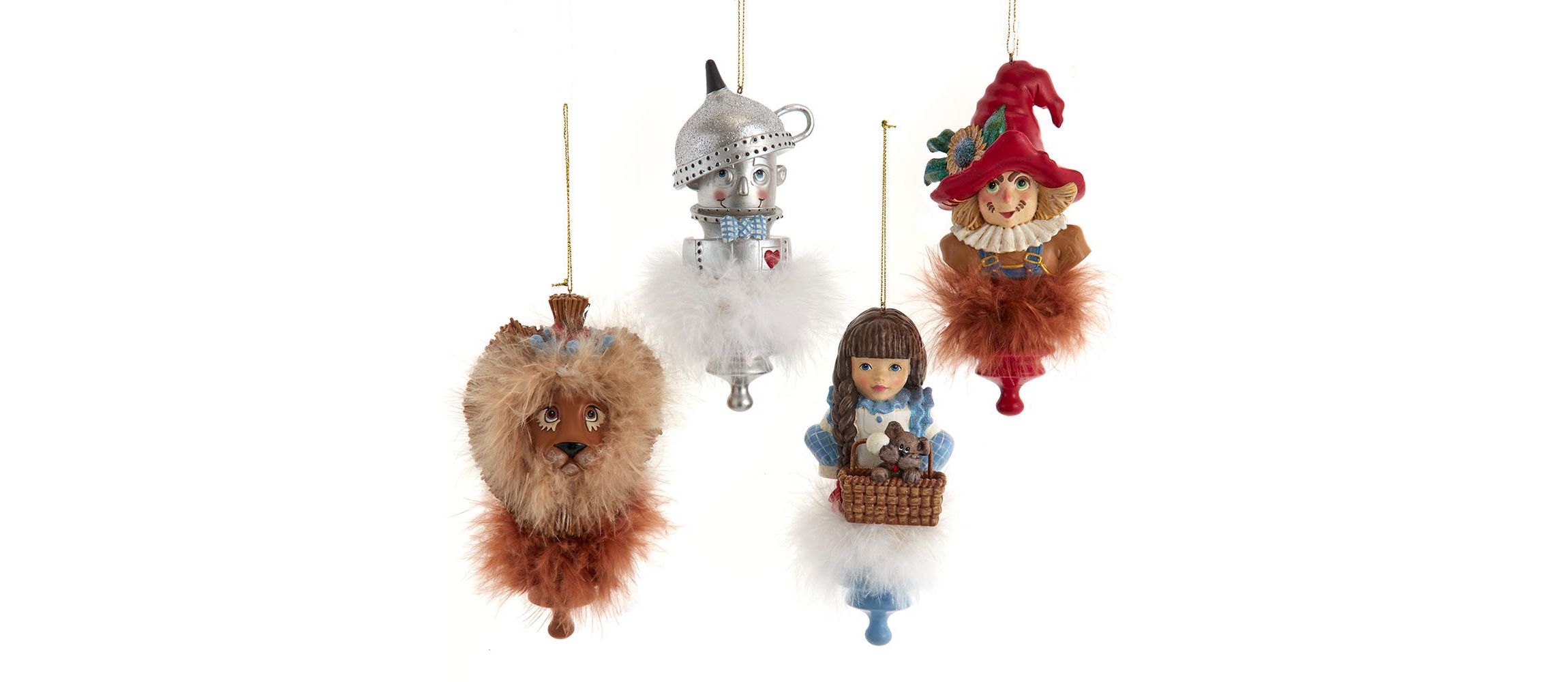 6-Inch Holly Hats Wizard Of Oz Boxed Set Ornaments