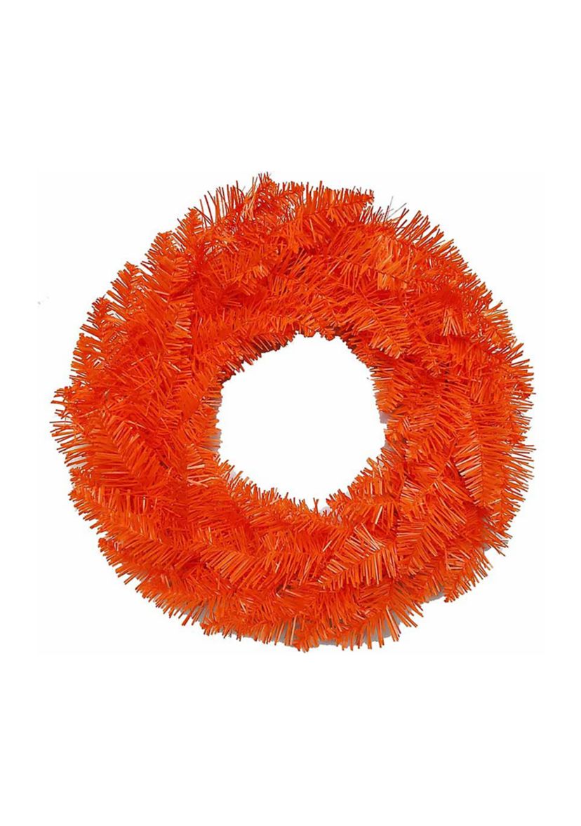 18-Inch Unlit Orange Wreath