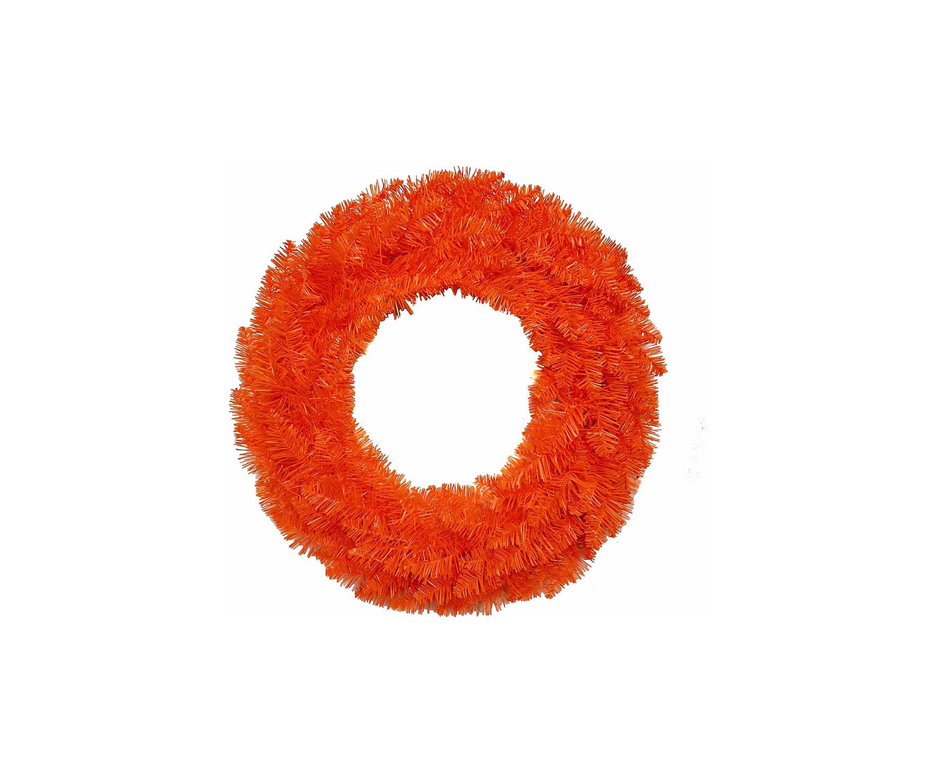 24-Inch Unlit Orange Wreath