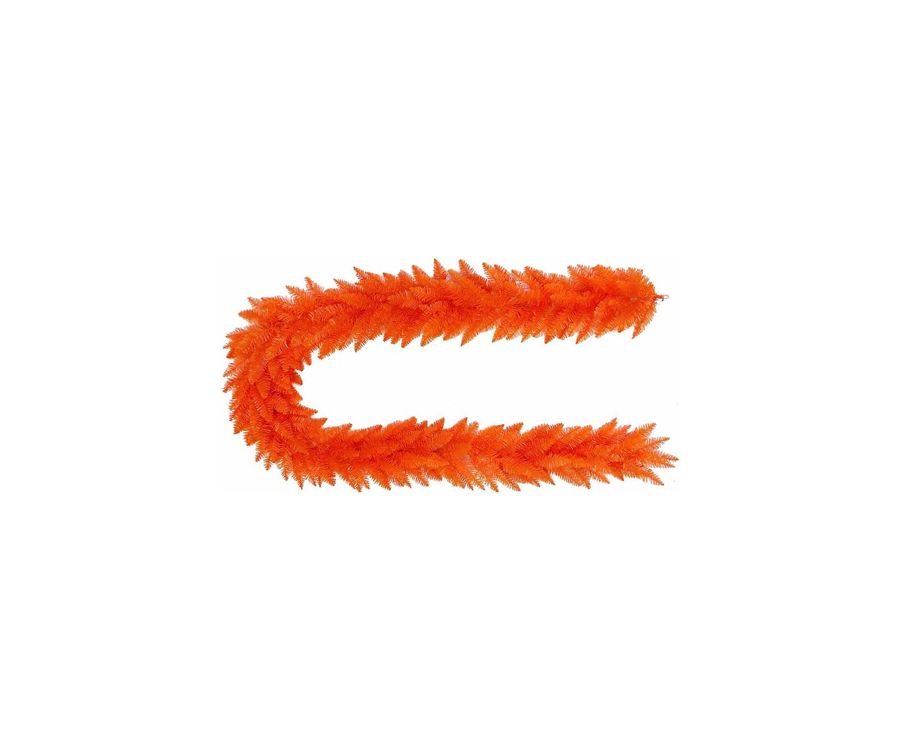 9-Foot Unlit Orange Garland