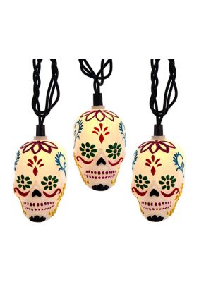 UL 10-Light Day Of The Dead Skull Light Set