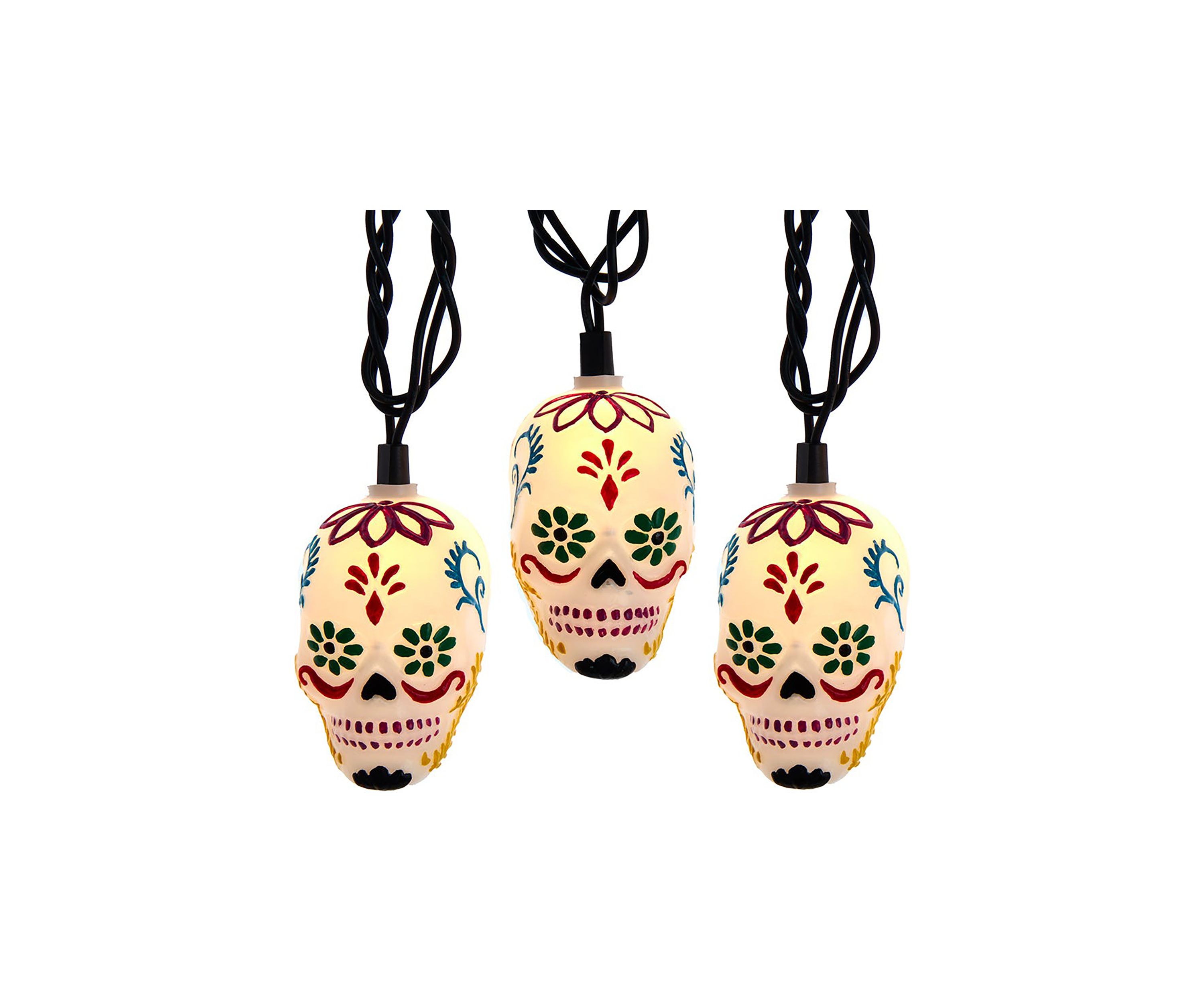 UL 10-Light Day Of The Dead Skull Light Set