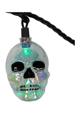 UL 10-Light RGB LED Glitter Skull Light Set