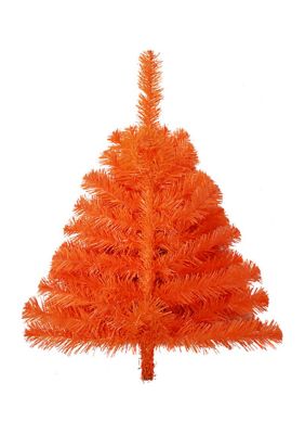 24-Inch Pre Lit Incandescent Orange Wall Tree