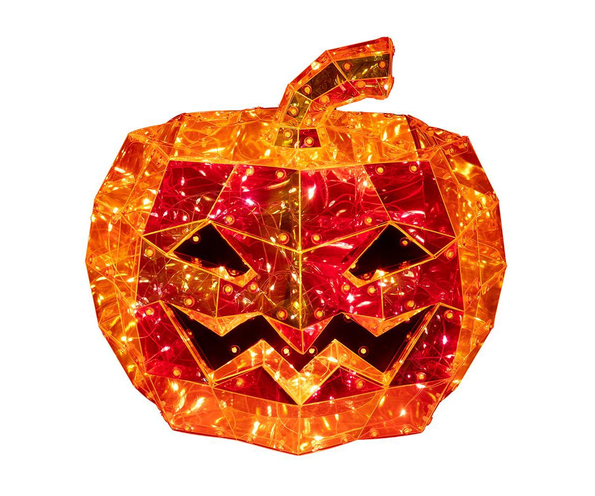 Kurt Adler 10-Inch 200-Light Orange Micro LED Holographic Jack-O-Lantern