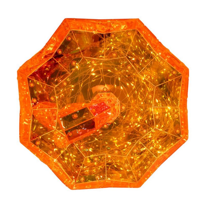 Kurt Adler 10-Inch 200-Light Orange Micro LED Holographic Jack-O-Lantern