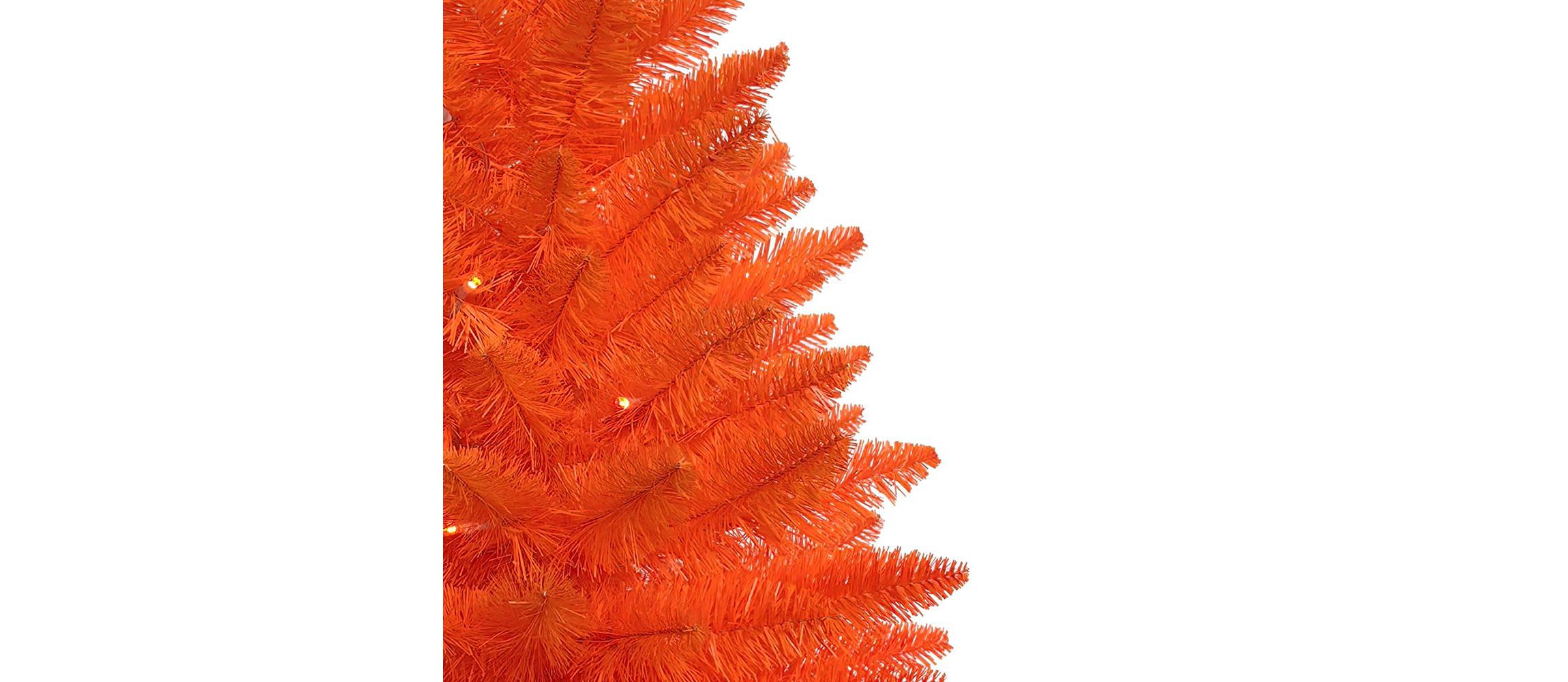 3-Foot Battery-Operated Pre-Lit Halloween Orange Potted Tree With Orange LED Lights