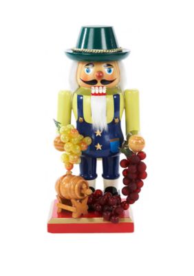 10.25 in Wooden Winemaker Nutcracker