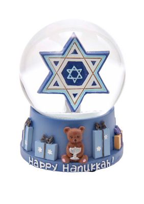 Musical Hanukkah Star of David Water Globe