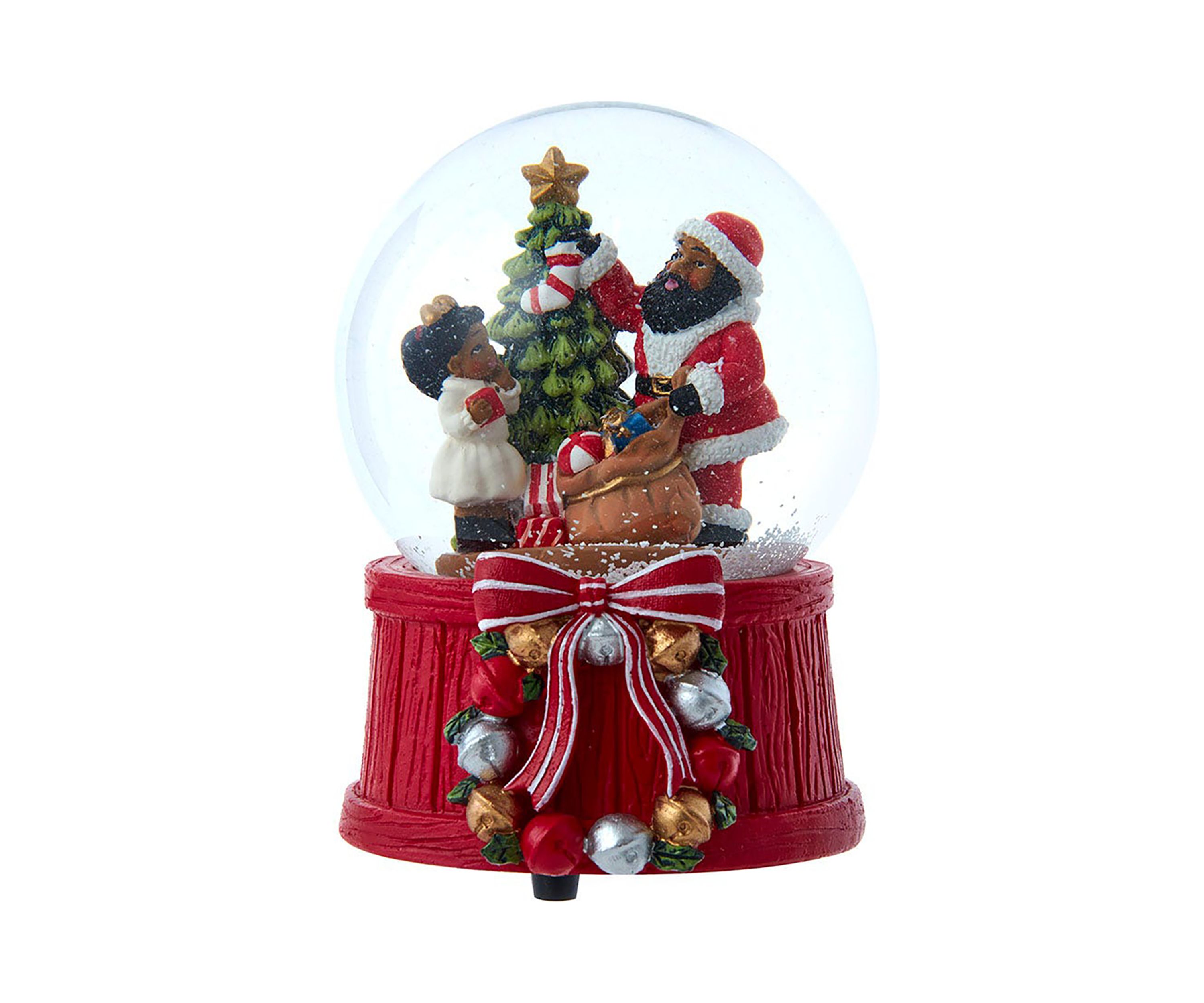 Black Santa Waterglobe