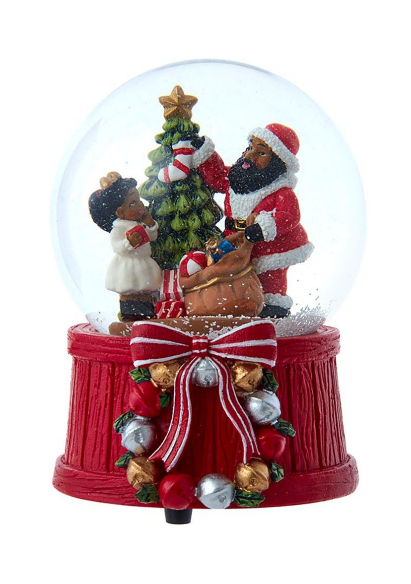 Black Santa Waterglobe