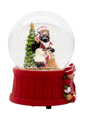 Black Santa Waterglobe