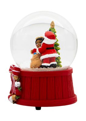 Black Santa Waterglobe