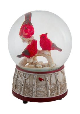 100MM Wind Up Musical Cardinals Water Globe