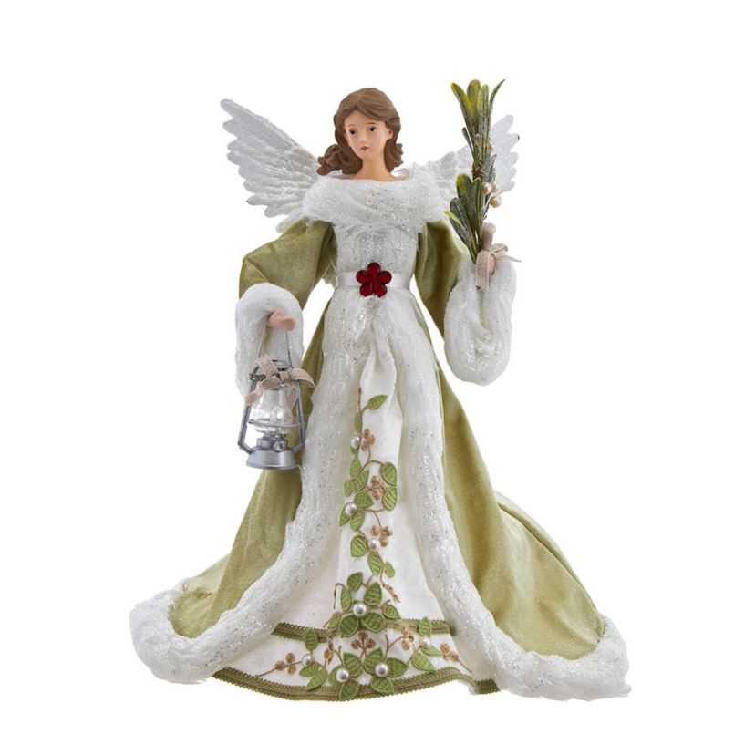 16-Inch Mistletoe Kisses Angel Tree Topper