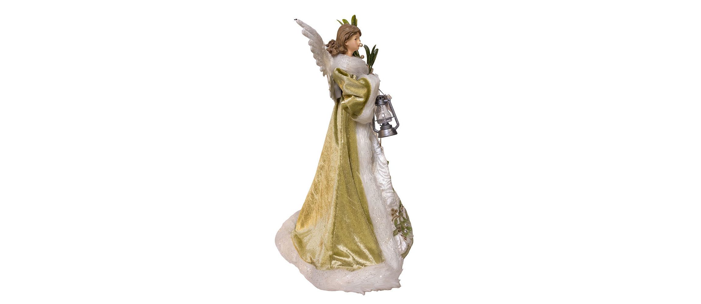 16-Inch Mistletoe Kisses Angel Tree Topper