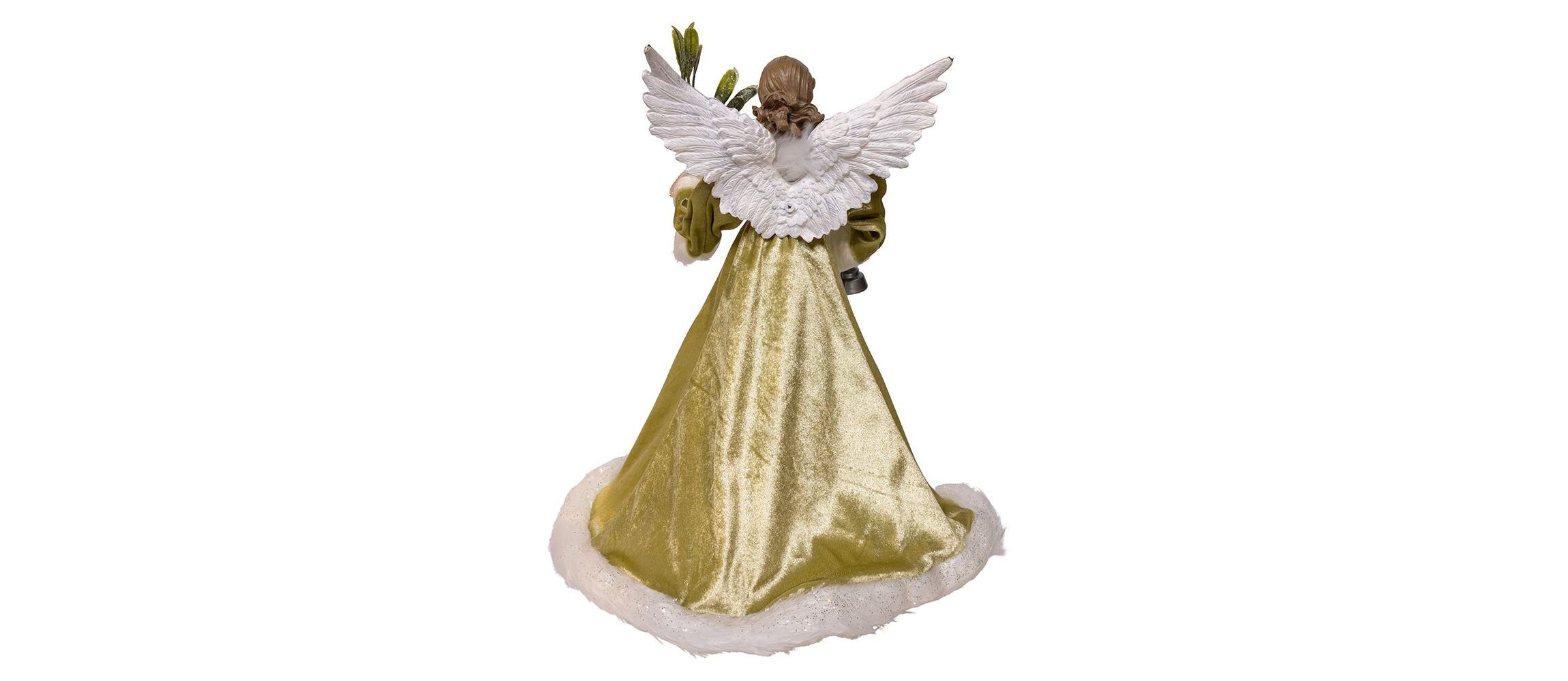 16-Inch Mistletoe Kisses Angel Tree Topper
