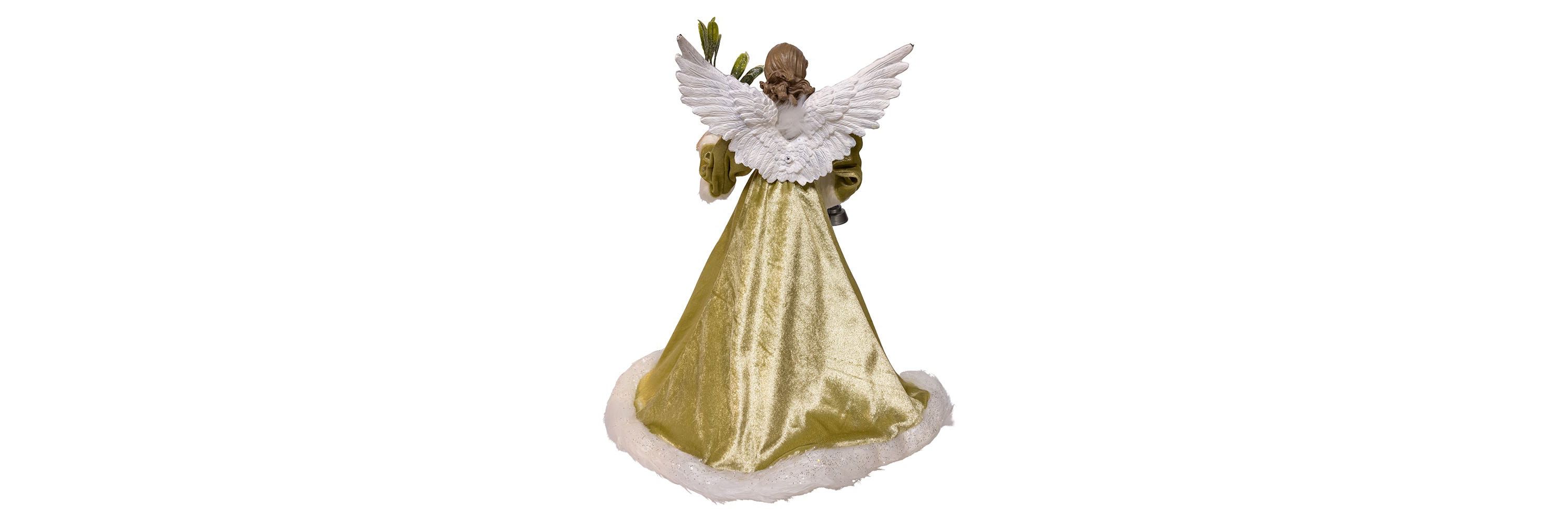 16-Inch Mistletoe Kisses Angel Tree Topper