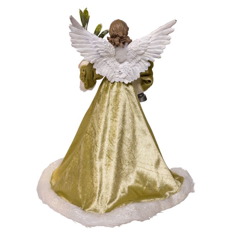 16-Inch Mistletoe Kisses Angel Tree Topper