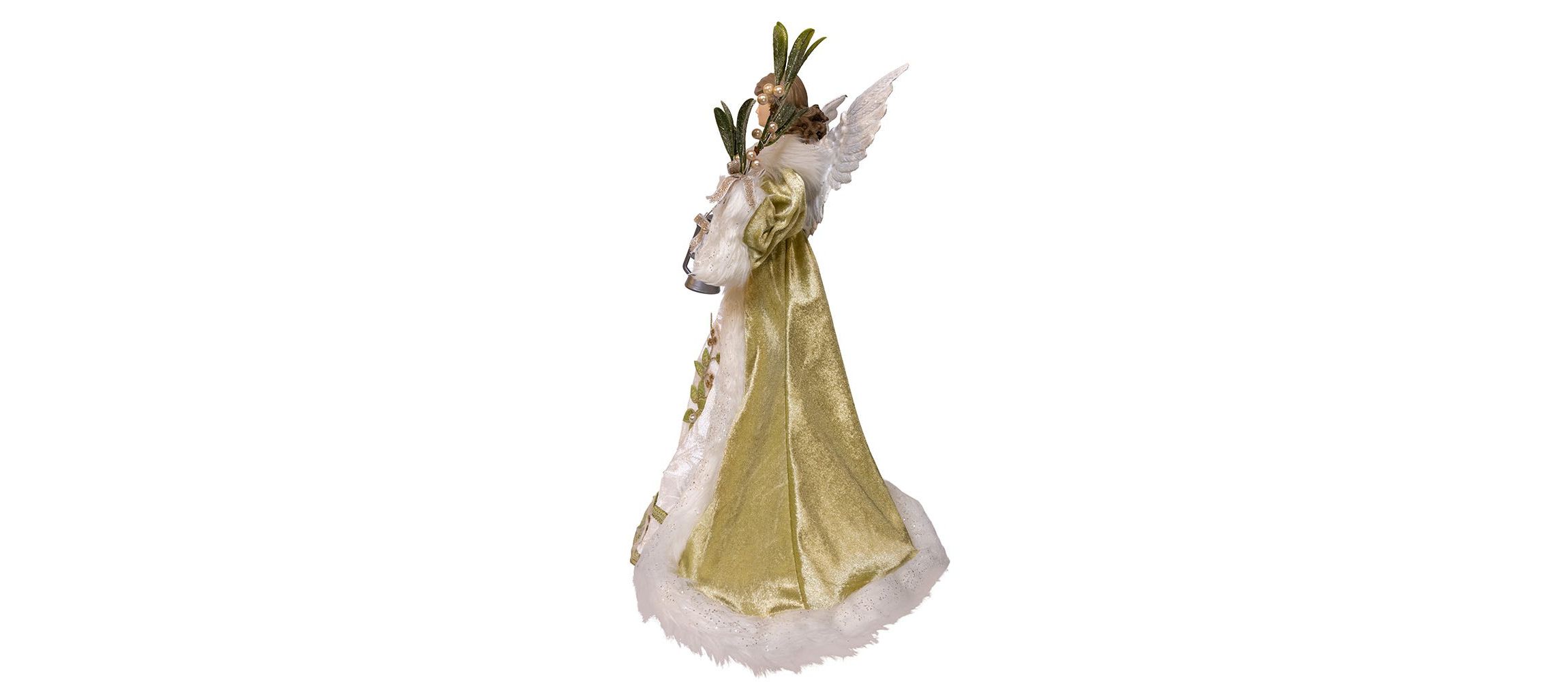 16-Inch Mistletoe Kisses Angel Tree Topper
