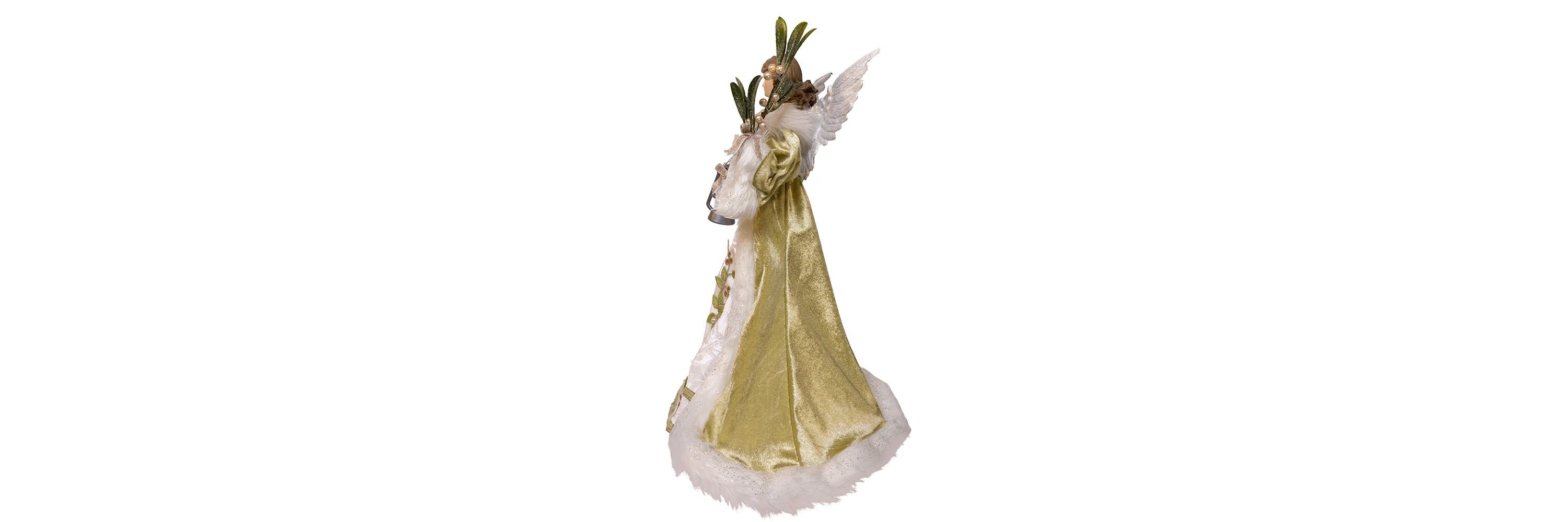 16-Inch Mistletoe Kisses Angel Tree Topper