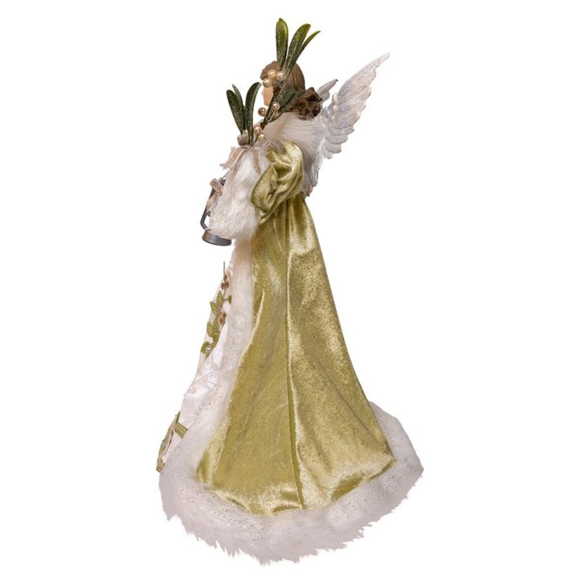 16-Inch Mistletoe Kisses Angel Tree Topper