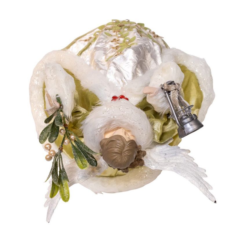 16-Inch Mistletoe Kisses Angel Tree Topper