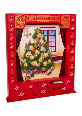 17.5-inch Wooden Nutcracker Suite Advent Calendar