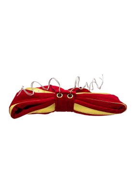 12 Inch Red and Gold Bow
