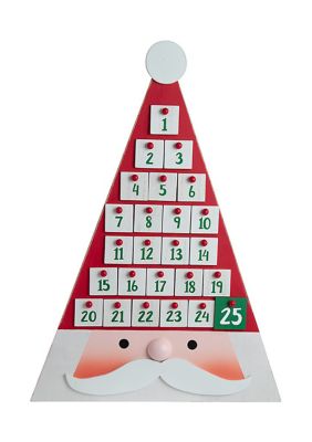 19.7-Inch Triangular Santa Head Advent Calender