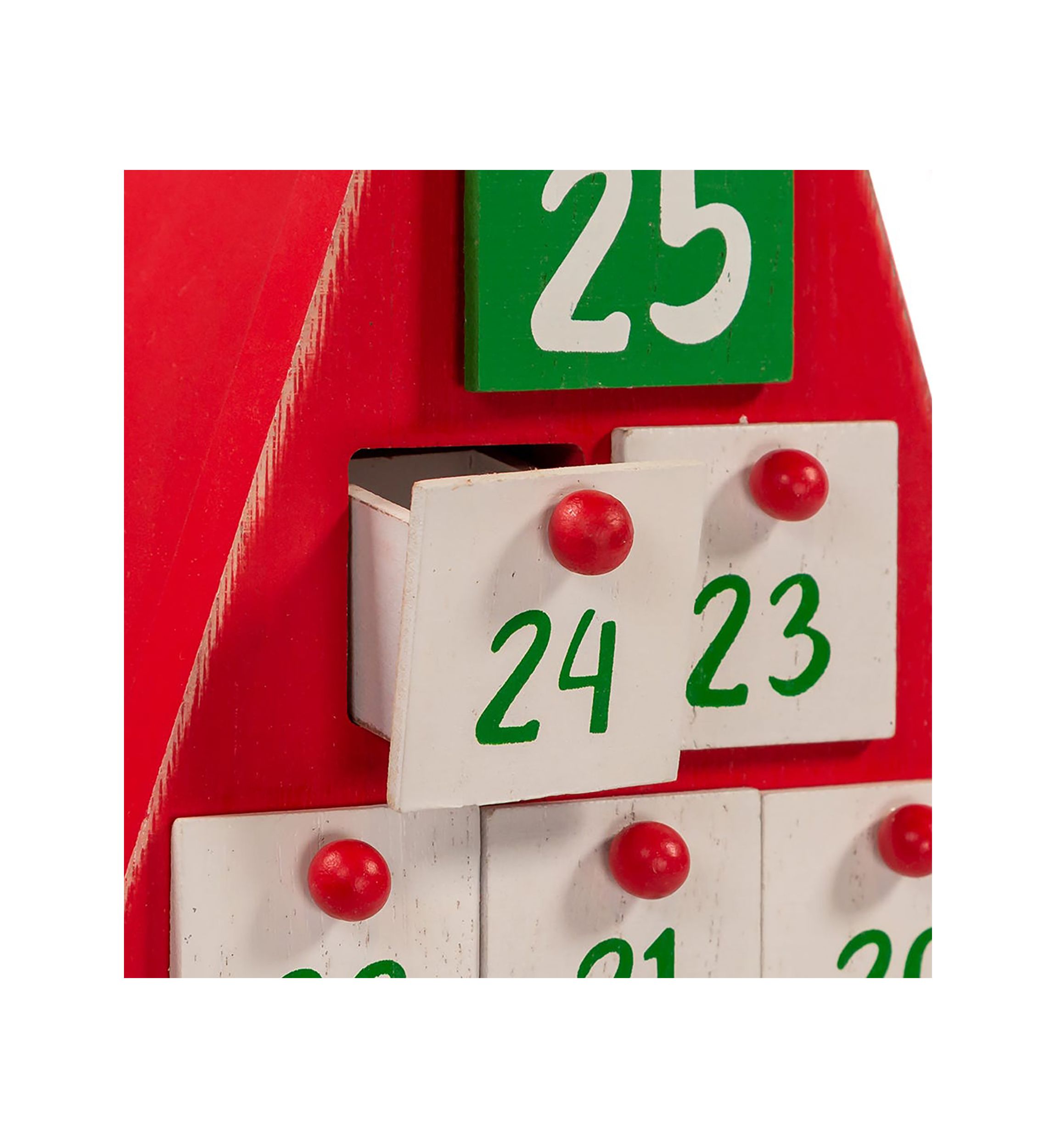 19.7-Inch Triangular Santa Head Advent Calender
