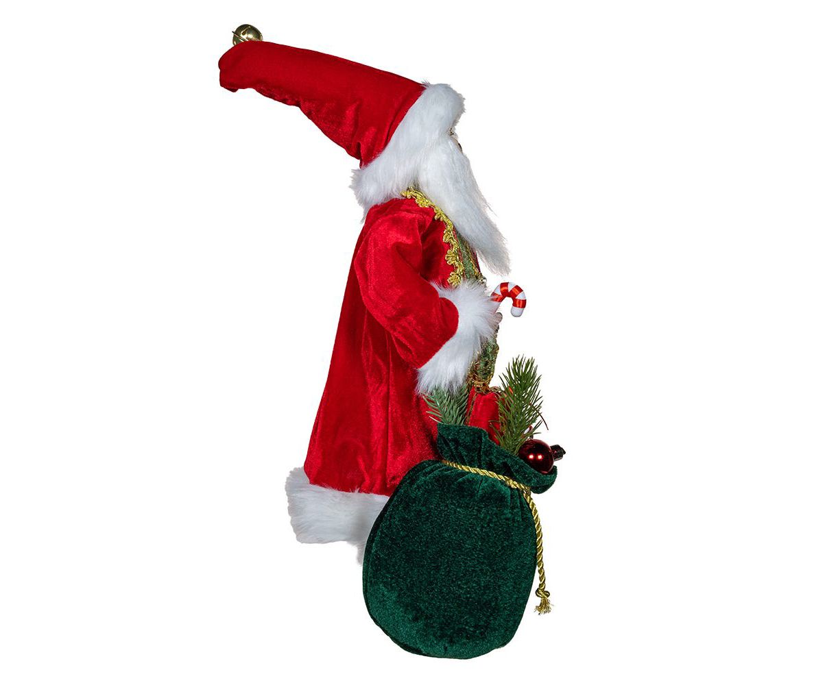 Kurt Adler 18-Inch Santa with Gift Bag and Scepter Table Piece
