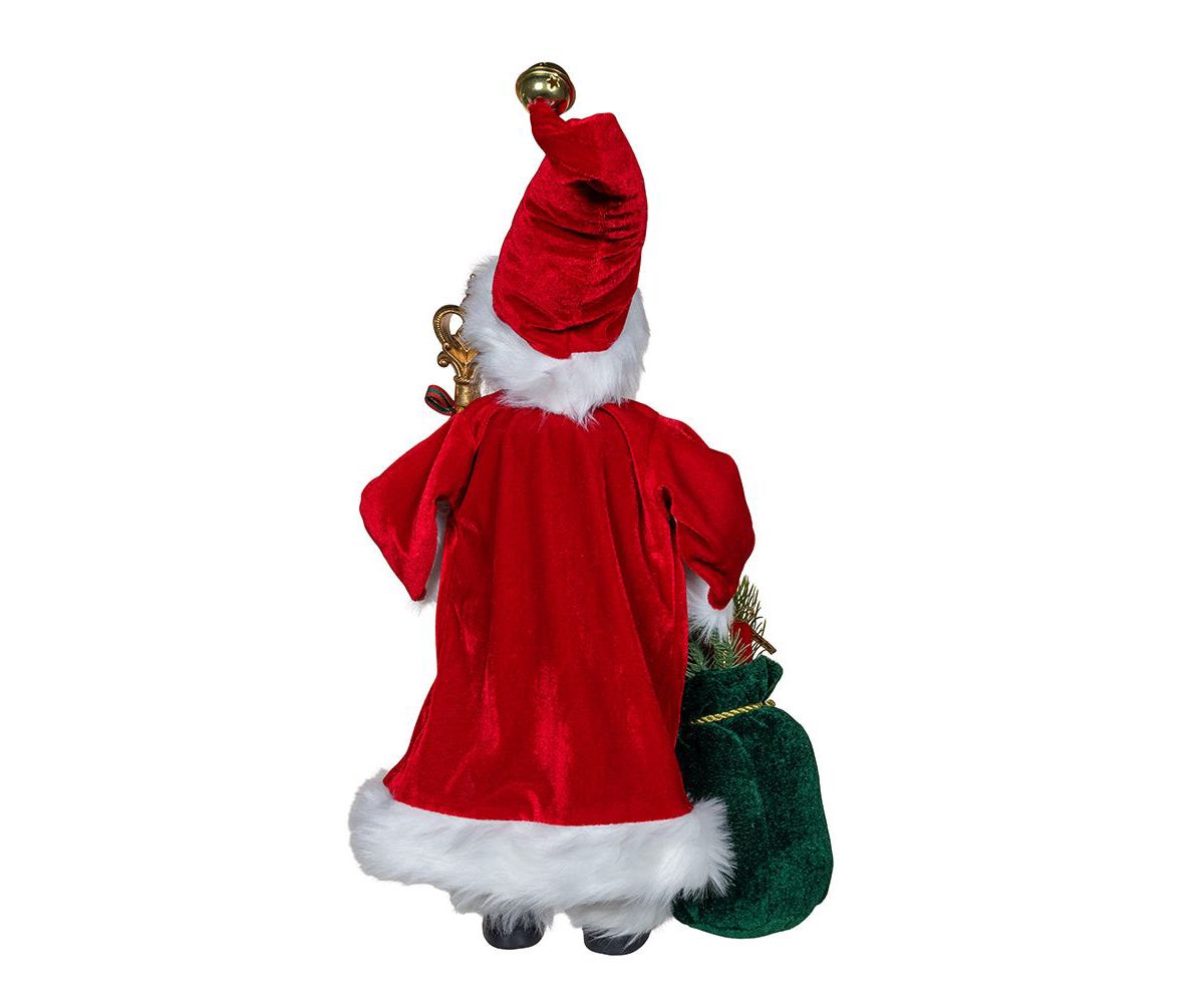 Kurt Adler 18-Inch Santa with Gift Bag and Scepter Table Piece