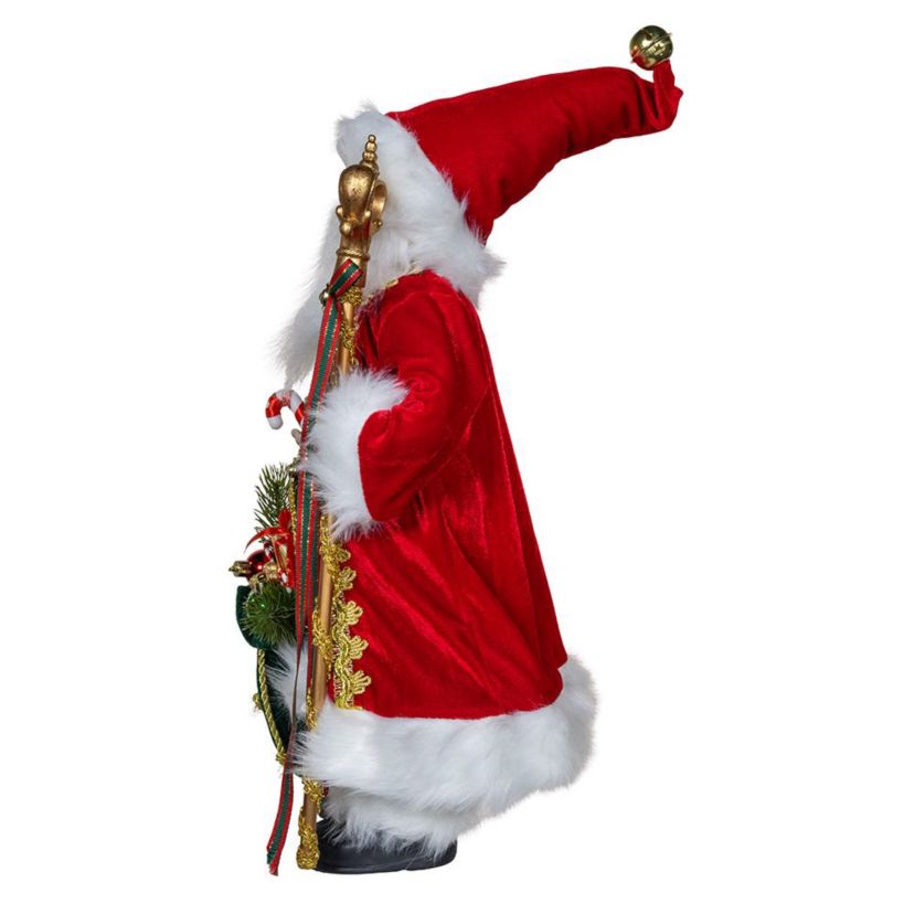 Kurt Adler 18-Inch Santa with Gift Bag and Scepter Table Piece