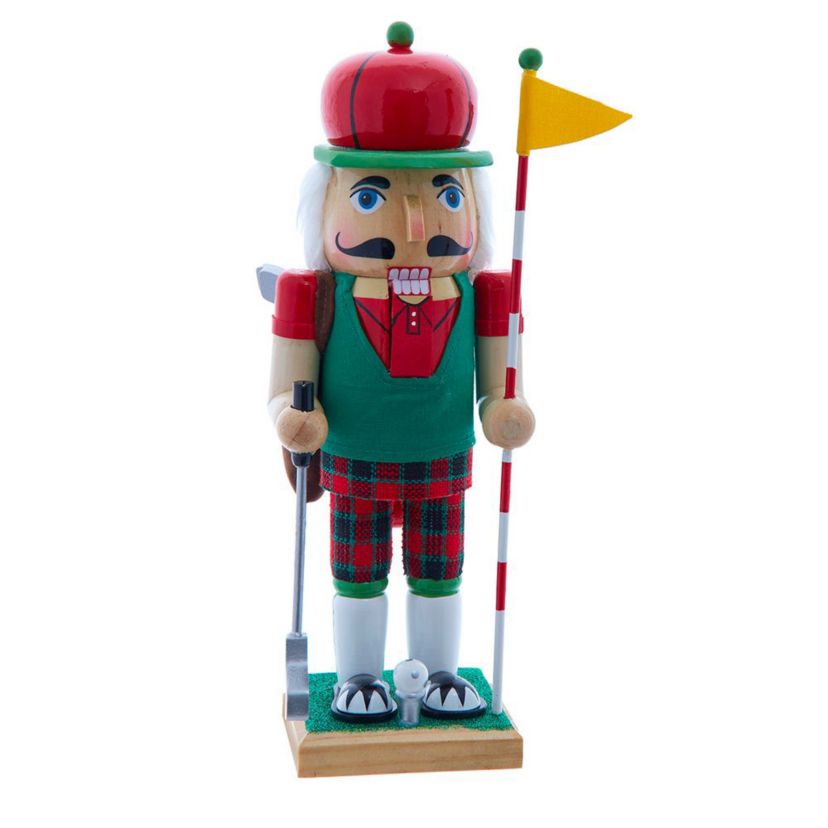 12-Inch Wooden Golf Nutcracker