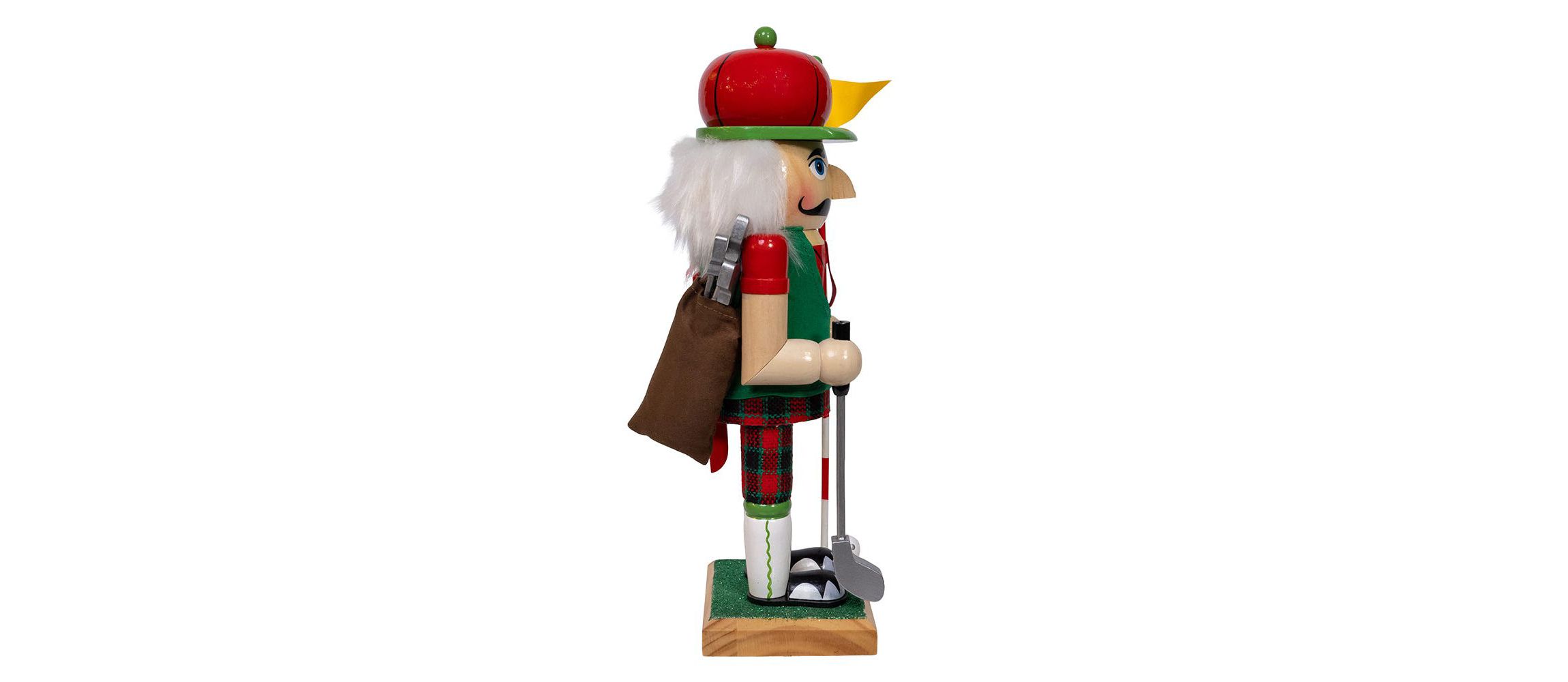 12-Inch Wooden Golf Nutcracker