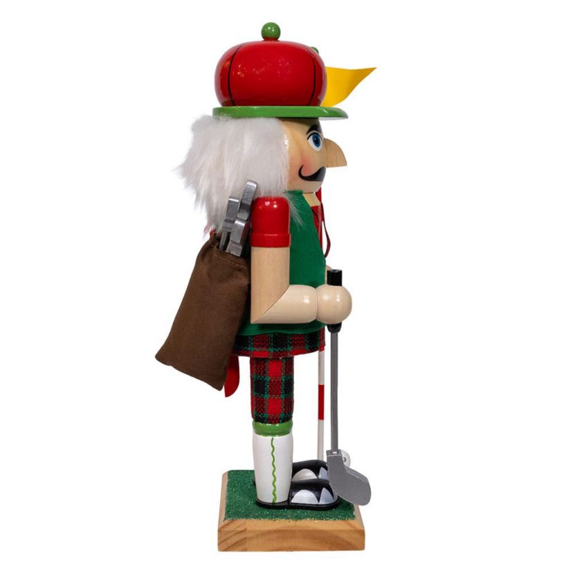 12-Inch Wooden Golf Nutcracker