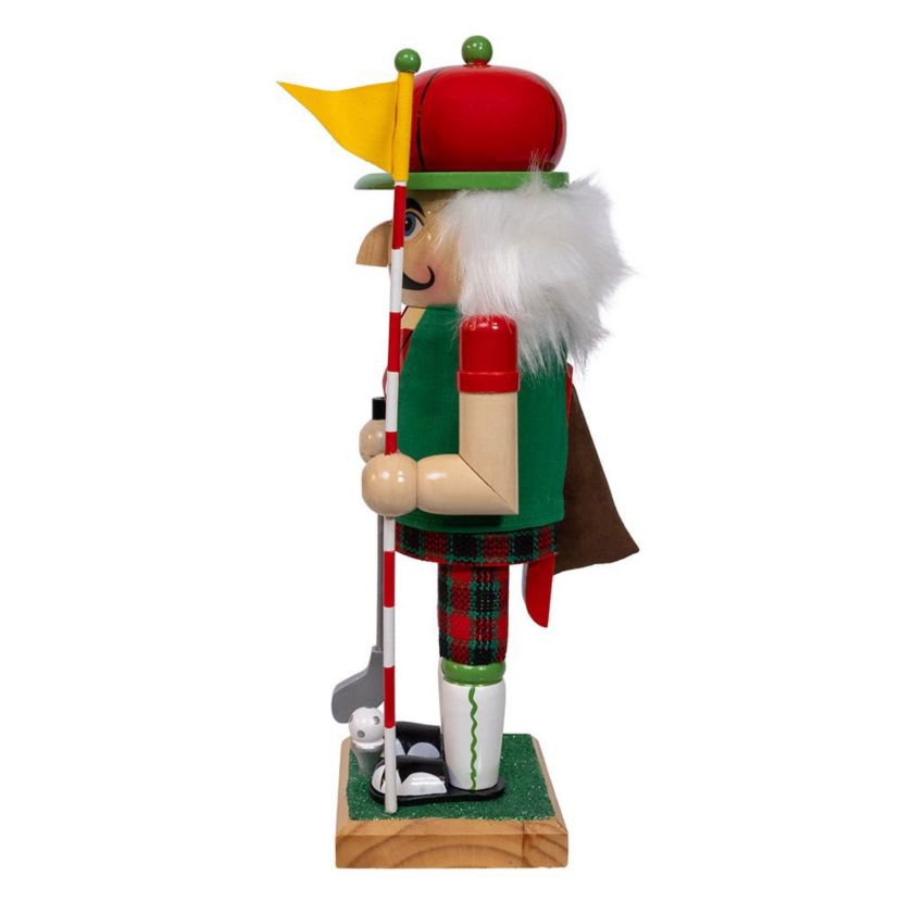 12-Inch Wooden Golf Nutcracker