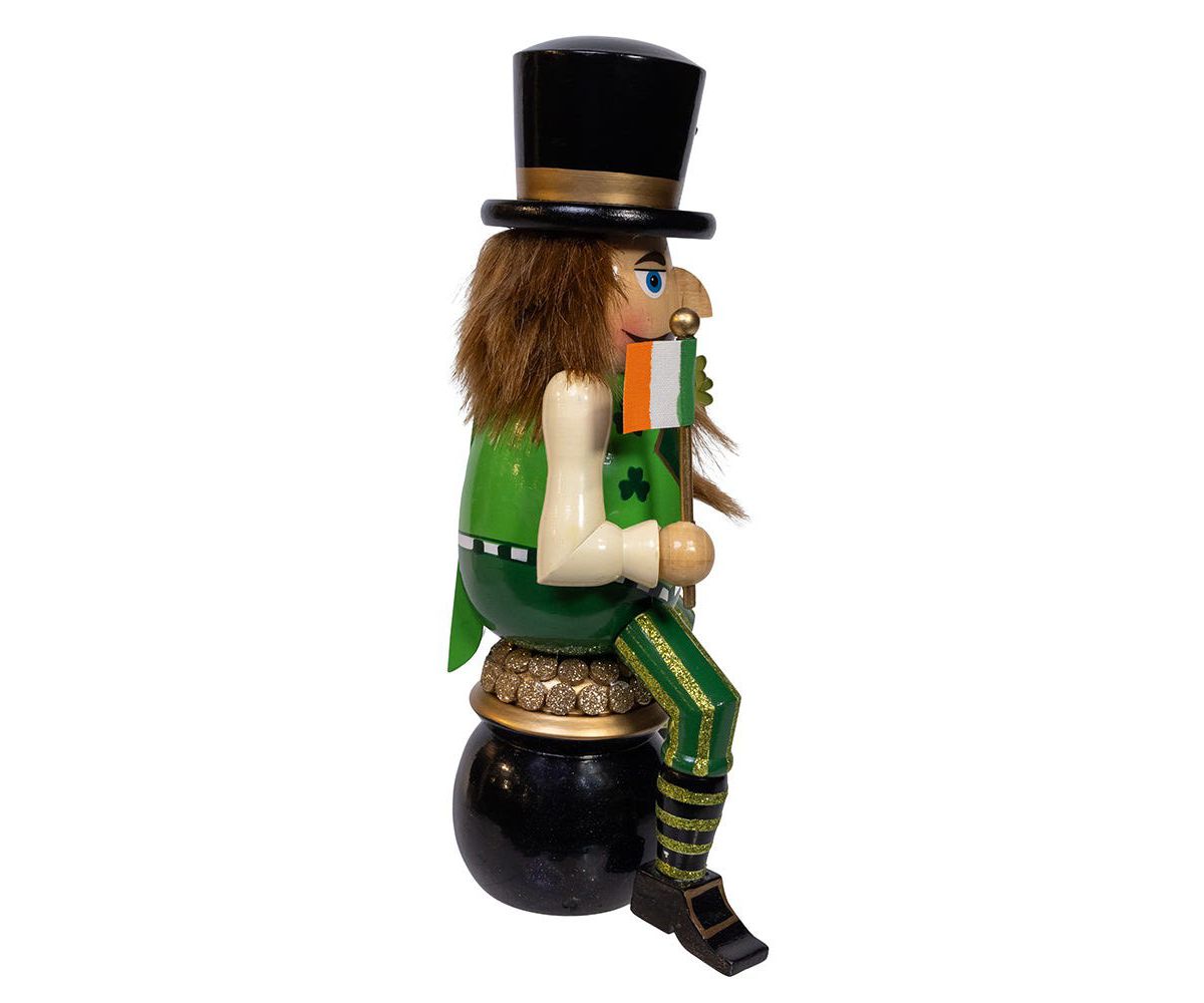 12-Inch Wooden -InchI-Footm A Wee Bit Irish-Inch Nutcracker on Pot O-Foot Gold