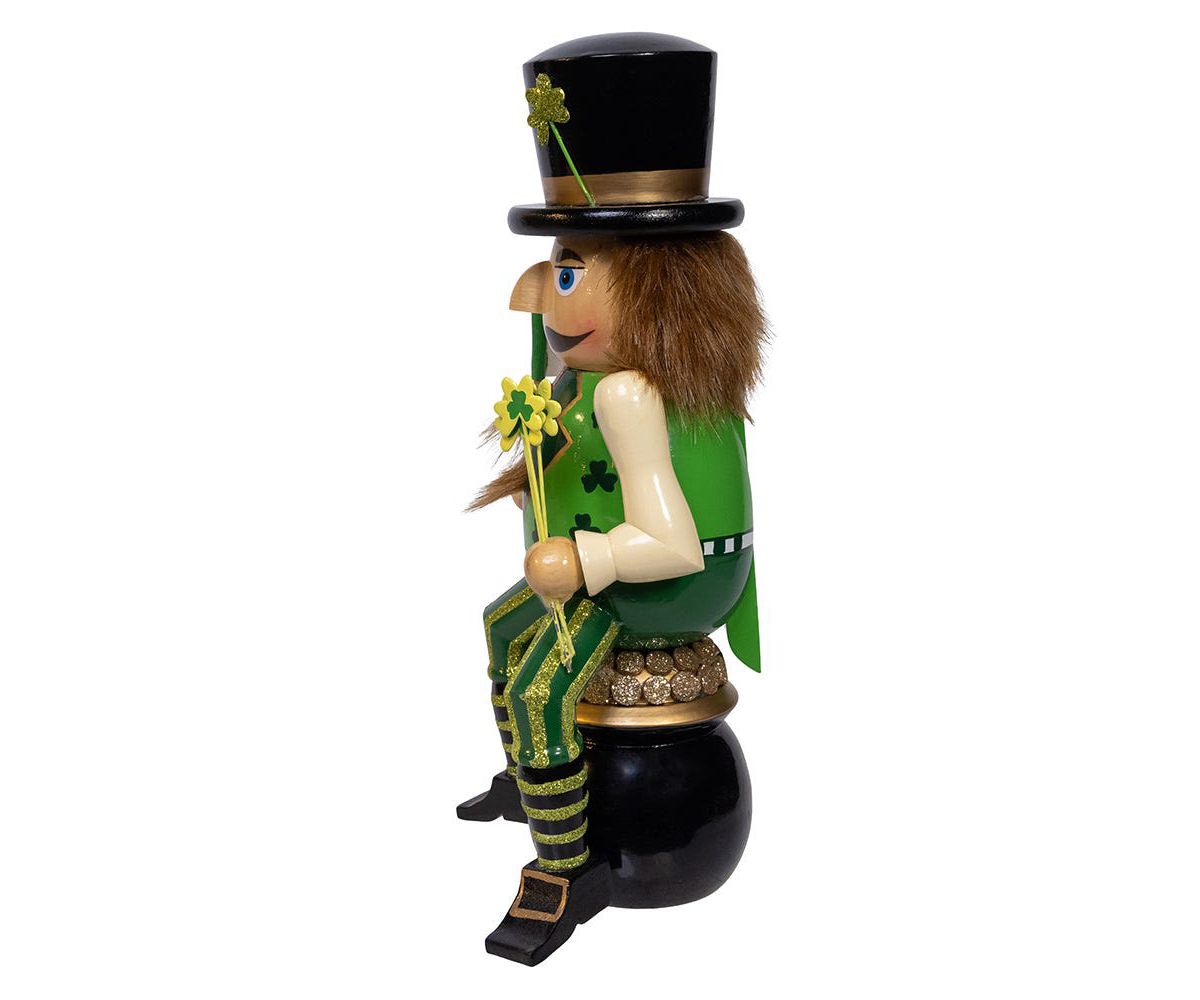 12-Inch Wooden -InchI-Footm A Wee Bit Irish-Inch Nutcracker on Pot O-Foot Gold
