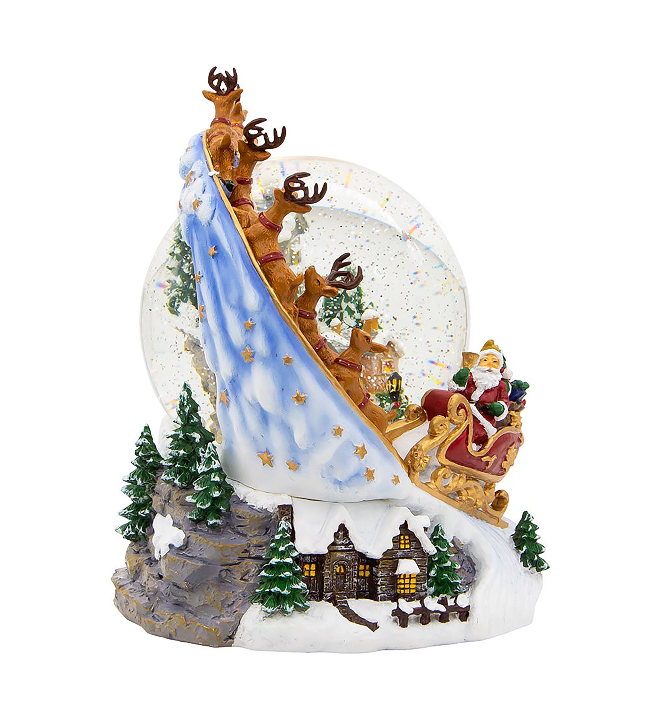 Santa and Sled Waterglobe