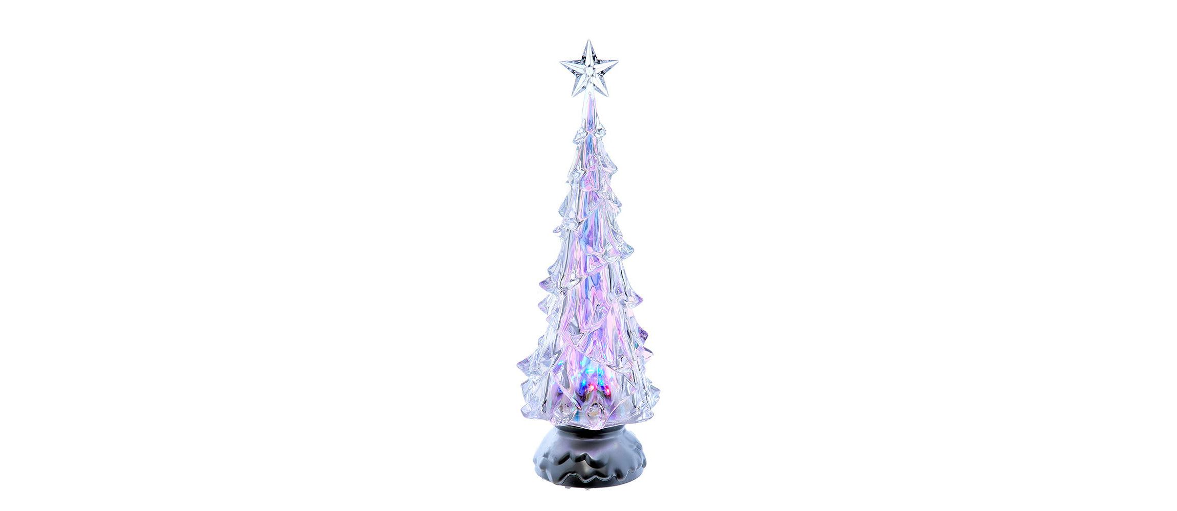 14-Inch Battery-Operated RGB LED Lighted Animated Spinning Tree