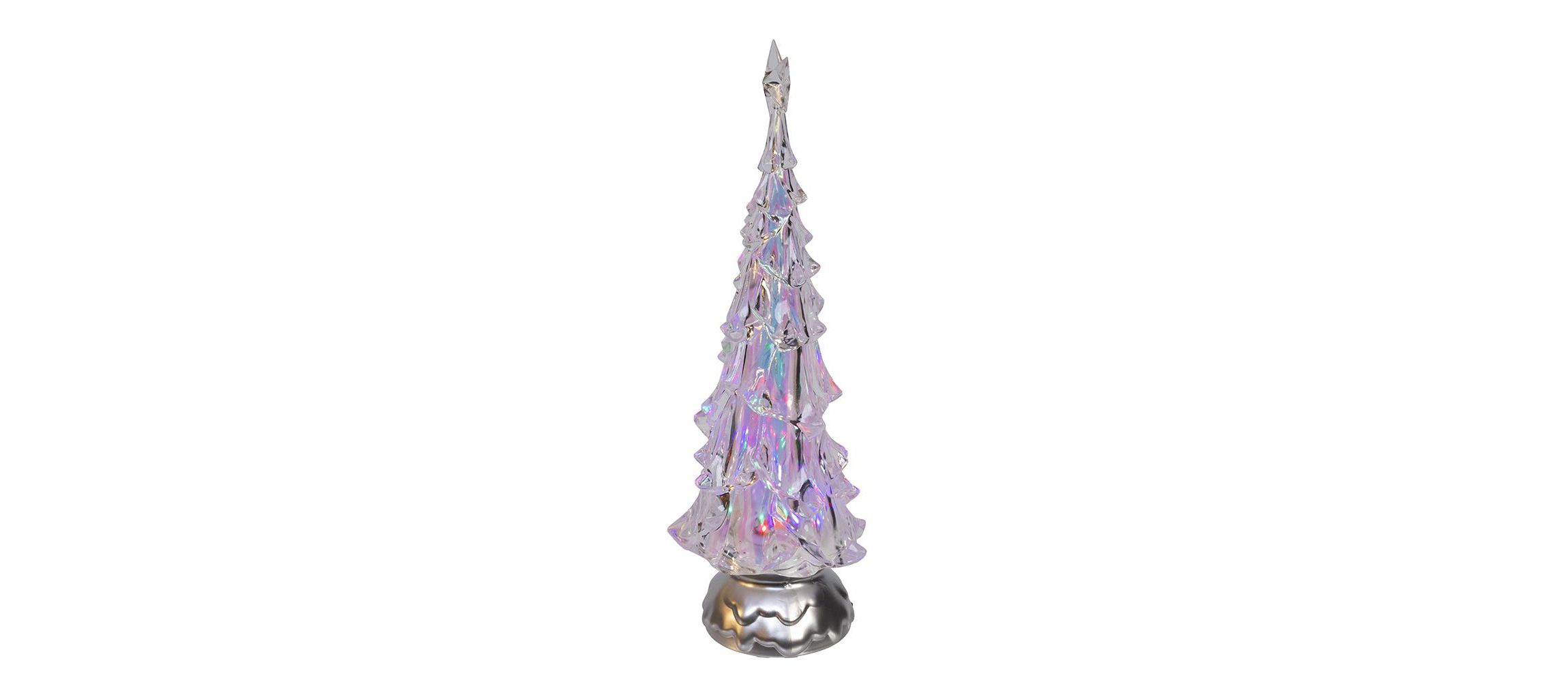 14-Inch Battery-Operated RGB LED Lighted Animated Spinning Tree