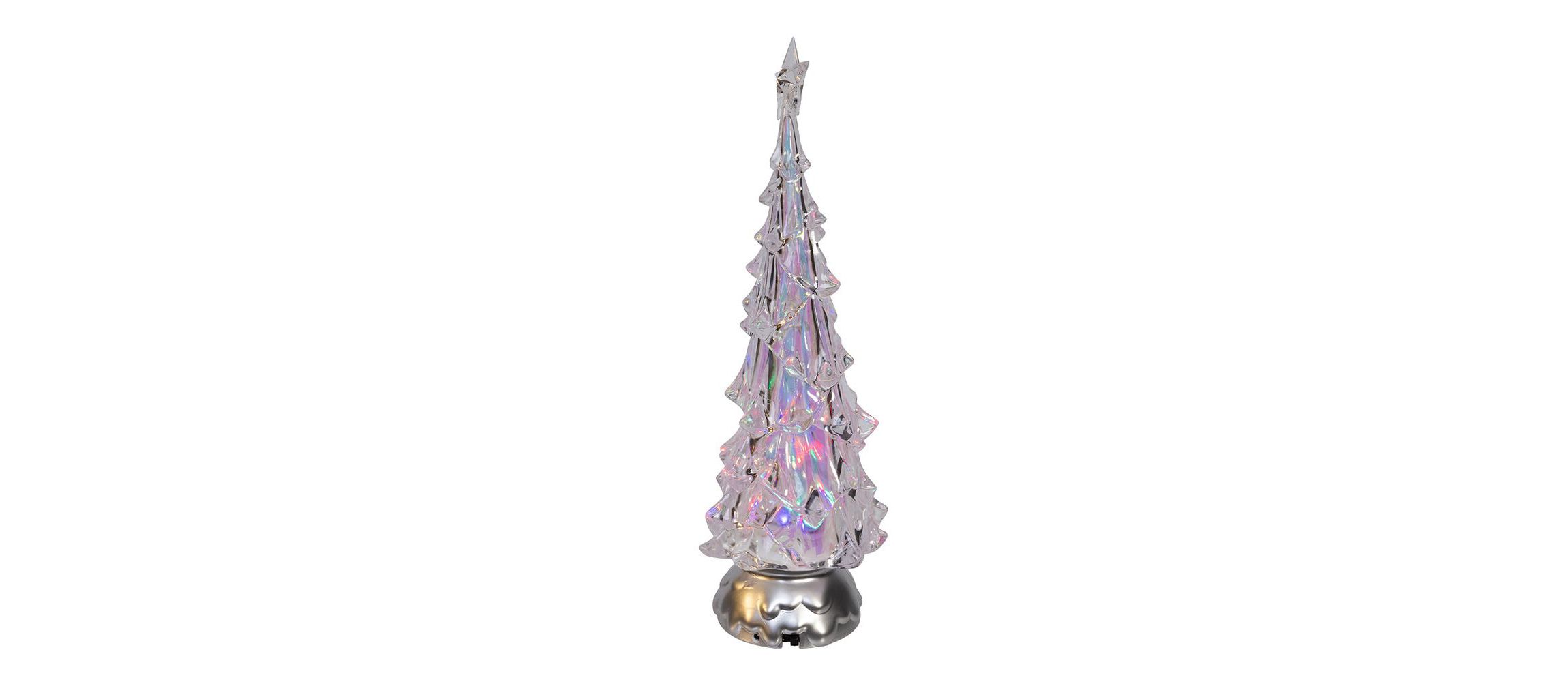 14-Inch Battery-Operated RGB LED Lighted Animated Spinning Tree