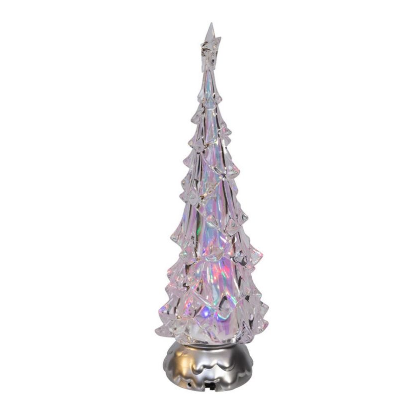 14-Inch Battery-Operated RGB LED Lighted Animated Spinning Tree