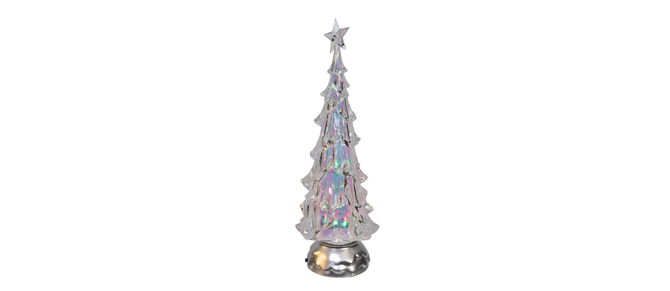 14-Inch Battery-Operated RGB LED Lighted Animated Spinning Tree