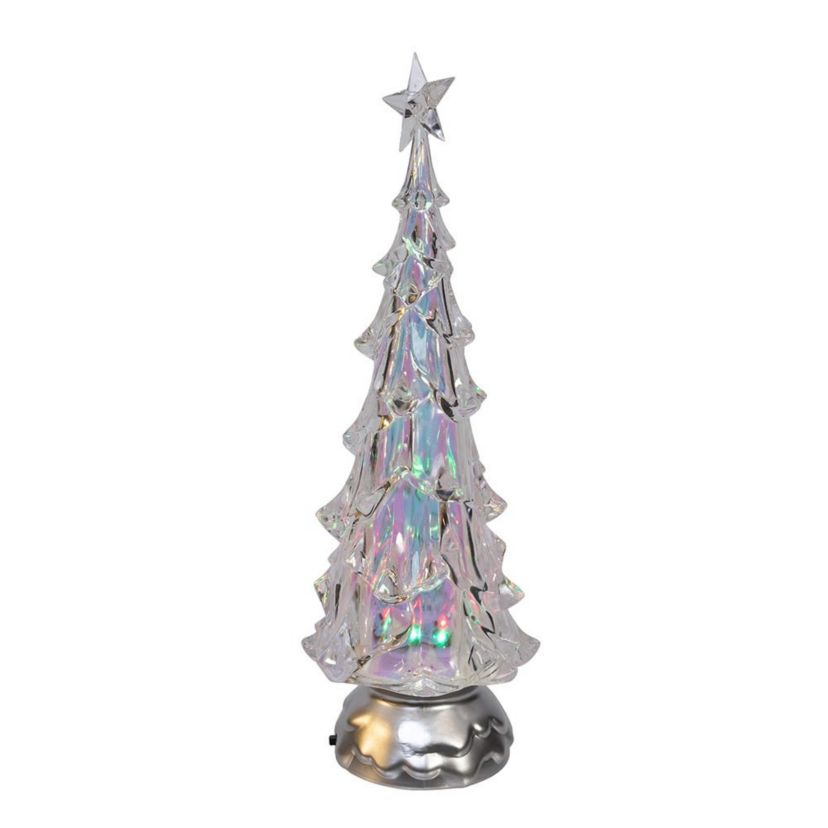 14-Inch Battery-Operated RGB LED Lighted Animated Spinning Tree