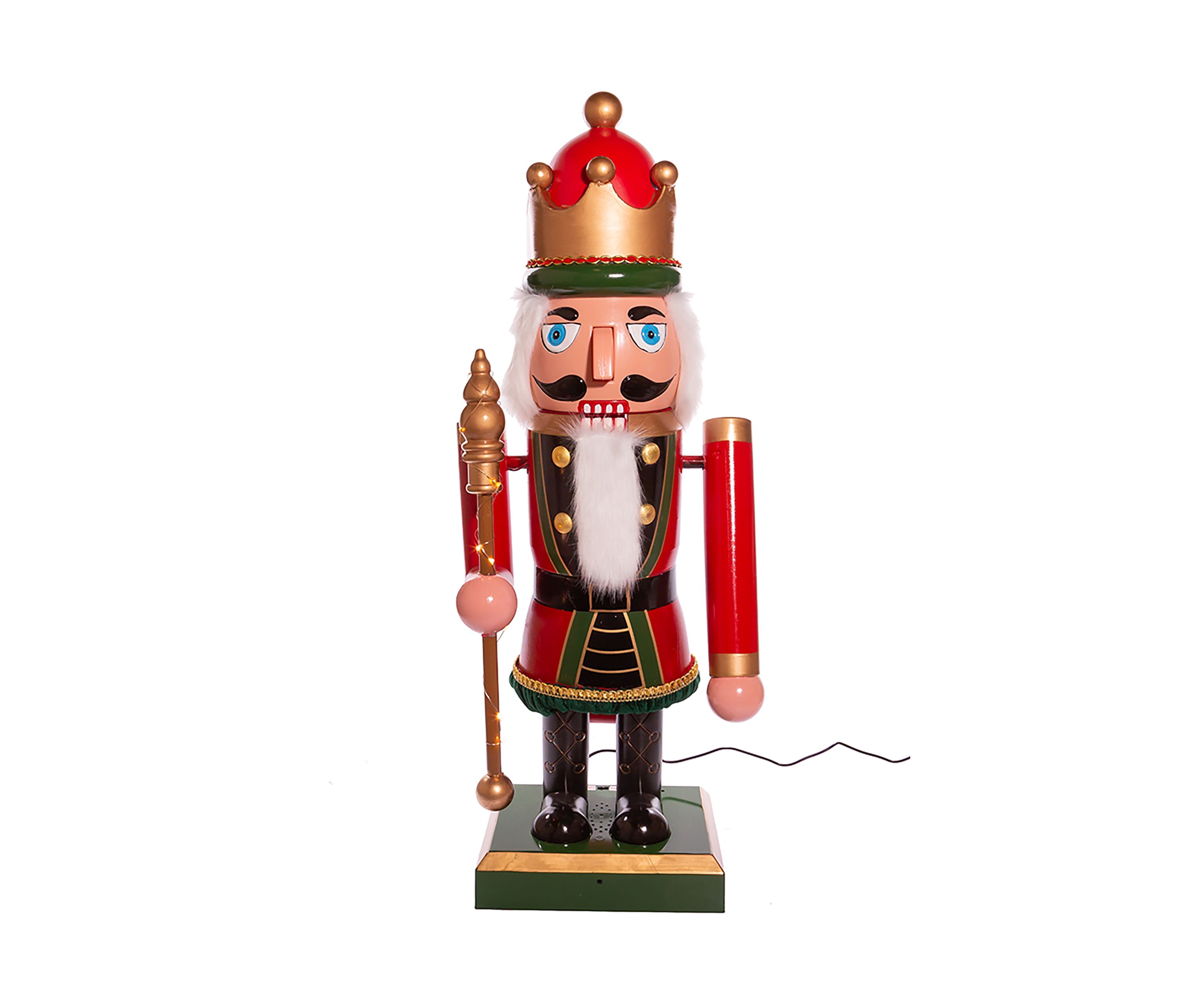 43-Inch Lighted Musical Collapsible Nutcracker