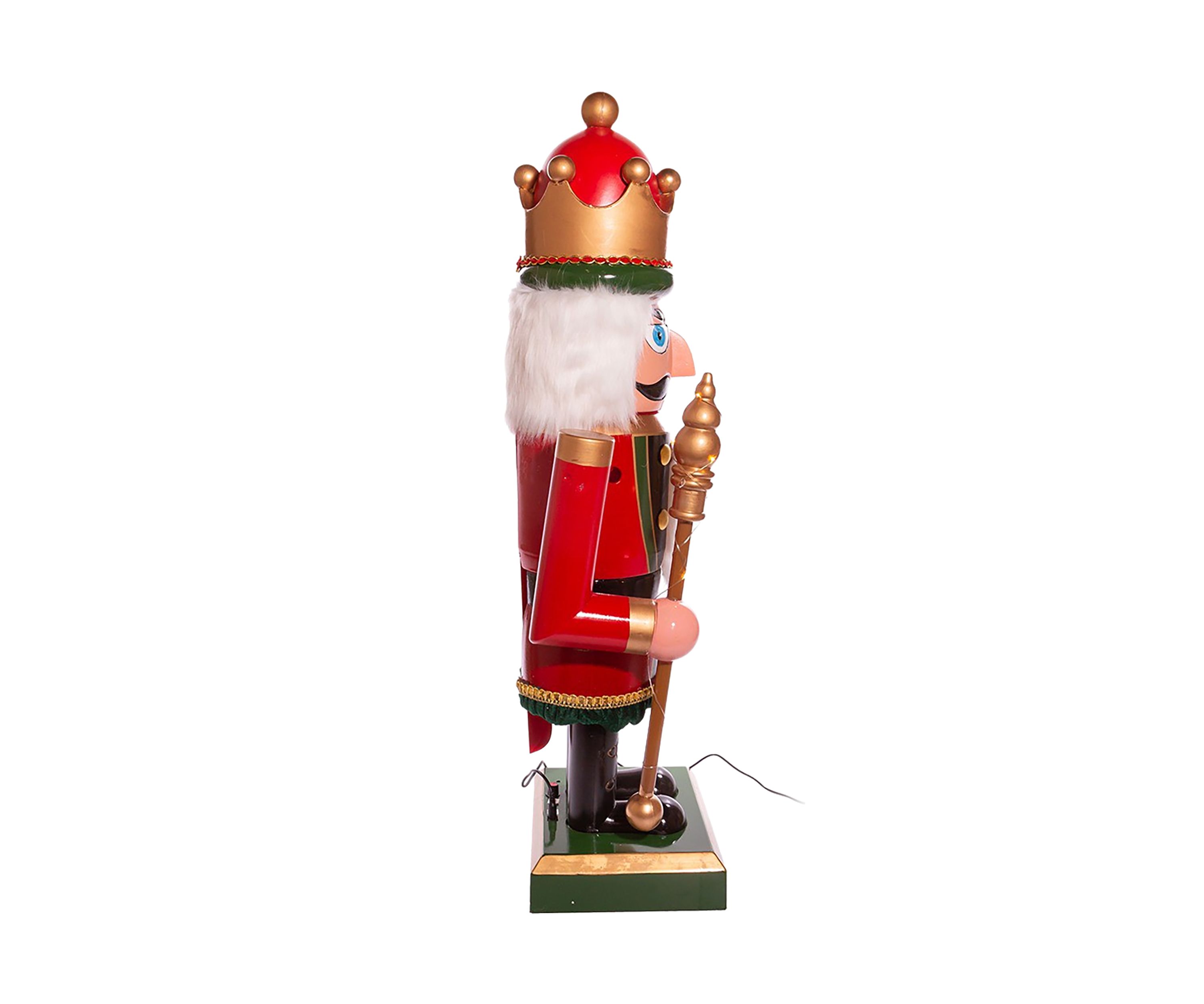43-Inch Lighted Musical Collapsible Nutcracker
