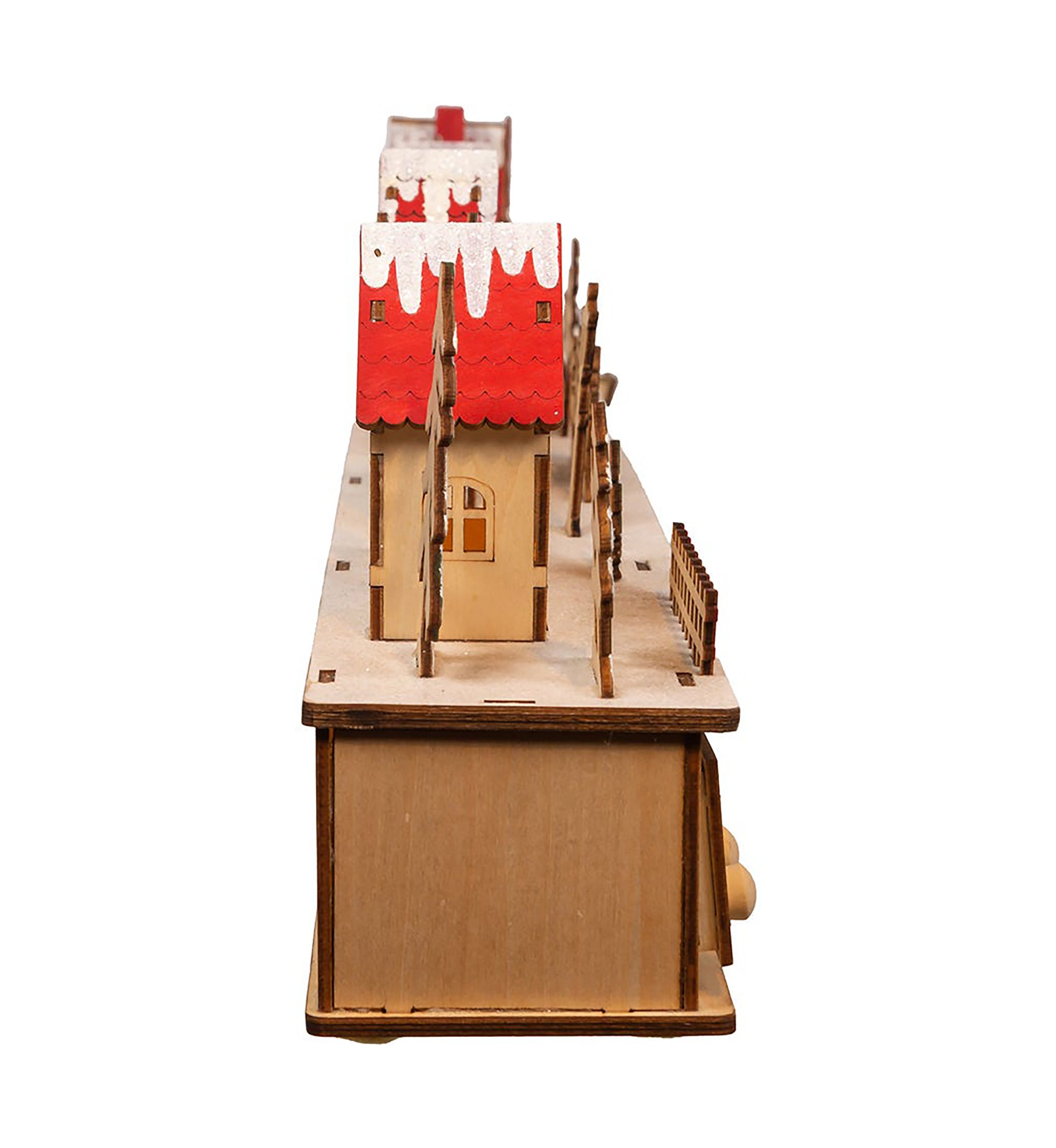 6.7-Inch Light-Up Christmas Village With Advent Calender